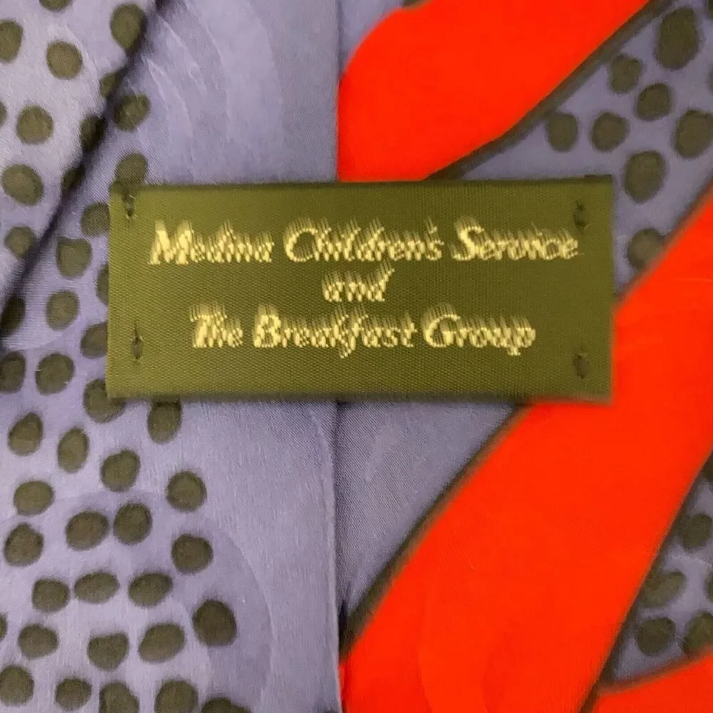#5584 Medina Childrens Service The Breakfast Group Blue and Red Mens tie 58x3.75